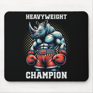 Tapis De Souris Boxer Cadeau Heavyweight Champion Rhino Boxe