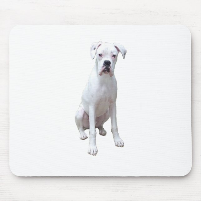 Tapis De Souris BOXER - Chien blanc.png (Devant)