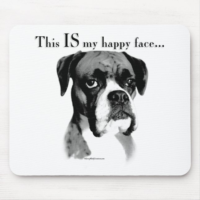 Tapis De Souris Boxer Happy Face (Devant)