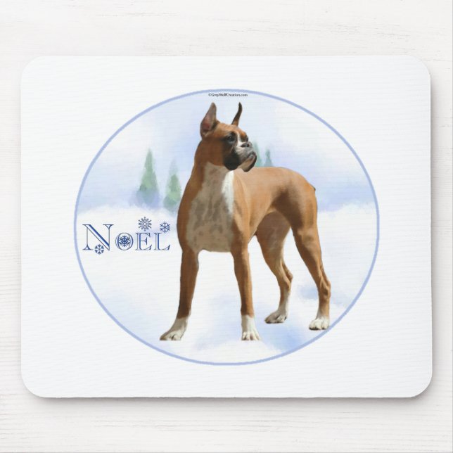 Tapis De Souris Boxer Noel (Devant)