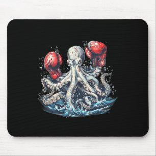 Tapis De Souris Boxer Octopus Lover Ocean Sea Creature Kickboxing
