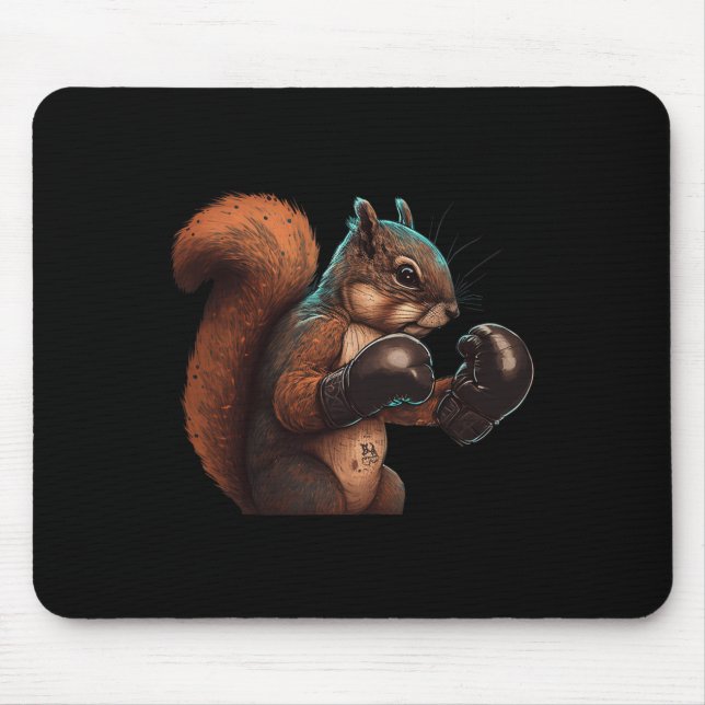 Tapis De Souris Boxer Squirrel Boxer Gants Boxer Kickboxing Mixed  (Devant)