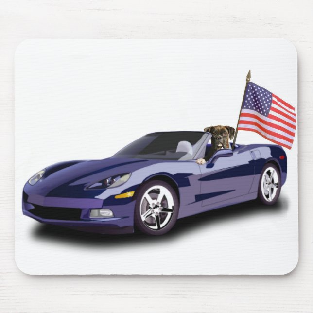 Tapis De Souris Boxeur dans le mousepad sportscar bleu (Devant)