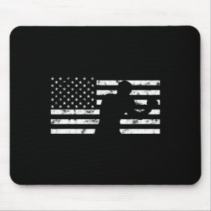 Tapis De Souris Boxeur Gant De Boxe Drapeau Usa Combattant Kickbox