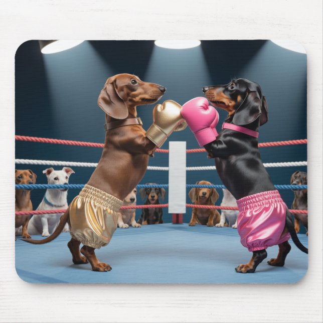 Tapis de souris Boxeurs Dachshunds (Devant)