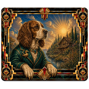 Tapis De Souris Boykin Spaniel, Chien Art Déco