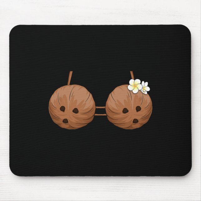 Tapis De Souris Bra de noix de coco d'été Costume d'Halloween Hawa (Devant)