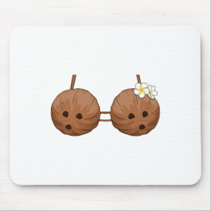 Tapis De Souris Bra de noix de coco d'été Costume d'Halloween Hawa