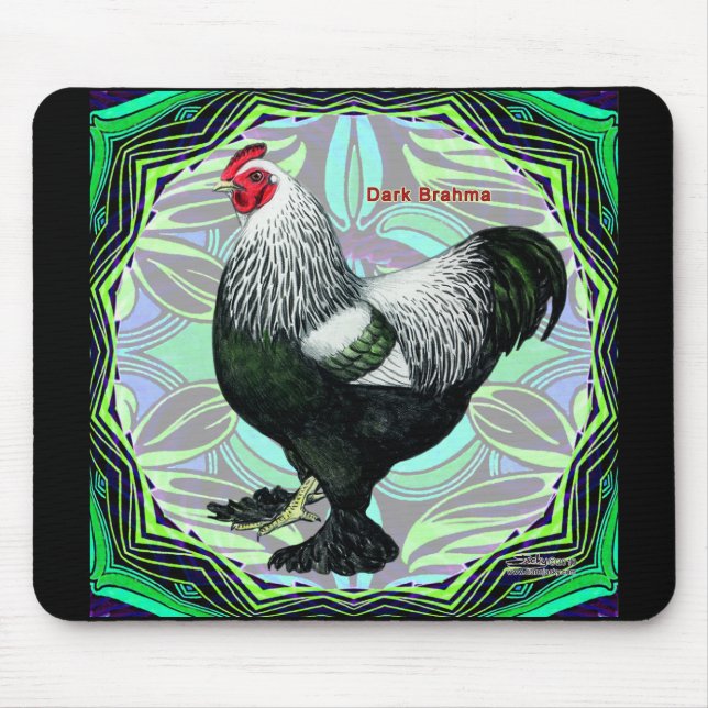 Tapis De Souris Brahma : Fancy Dark Rooster (Devant)