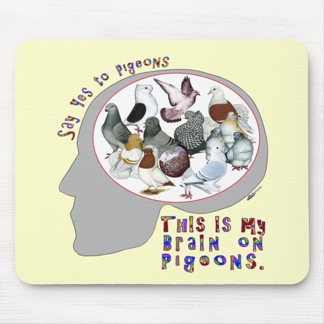 Tapis De Souris Brain On Pigeons (Devant)