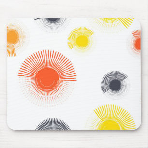 Tapis De Souris Branché, ludique, animé, cool, circulaire géométri