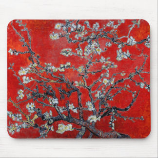 Tapis De Souris Branches de Vincent van Gogh avec la fleur