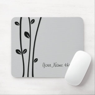 Tapis De Souris Branches noires en feuilles
