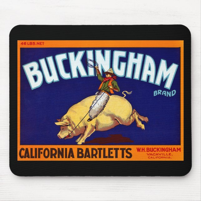Tapis De Souris Brand de Buckingham California Bartletts (Devant)