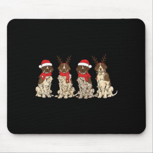 Tapis De Souris Braque allemand Inter Noël Gsp Maman Papa