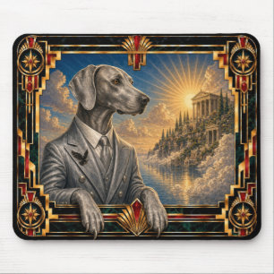 Tapis De Souris Braque de Weimar, Chien Art Déco
