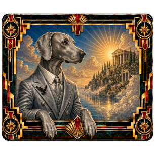 Tapis De Souris Braque de Weimar, Chien Art Déco