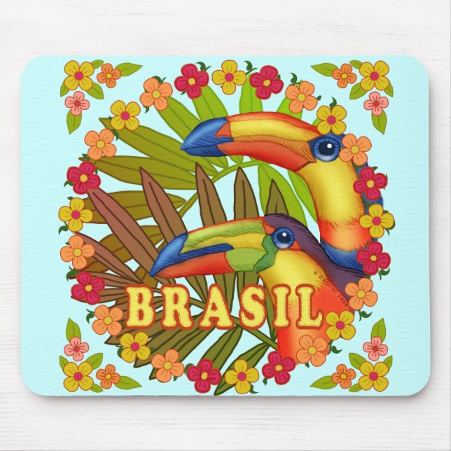 Tapis De Souris Brasil Toucans mousepad (Devant)
