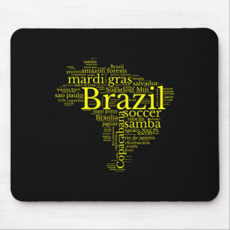 Tapis De Souris Brazil Map Brazilian Soccer Copacana Brasil Men Wo
