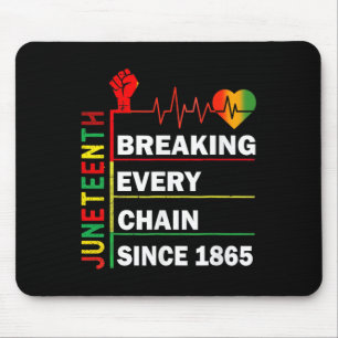 Tapis De Souris Breaking Every Chain Since 1865 Juneteenth Black H