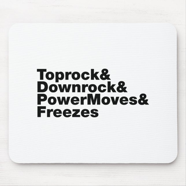 Tapis De Souris Breaking Moves (Breakdancing) (Devant)