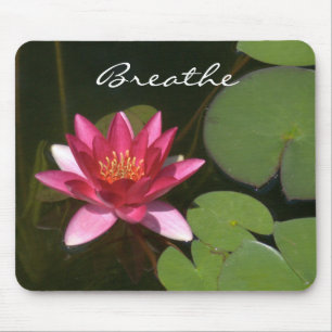 Tapis De Souris "Breathe " Pouse rose Lotus Blossom