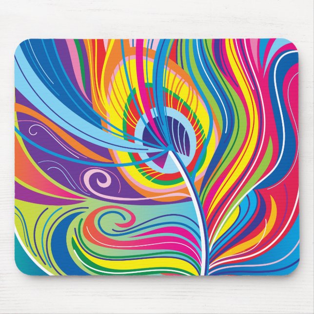Tapis De Souris Breeze de plume vibrant (Devant)