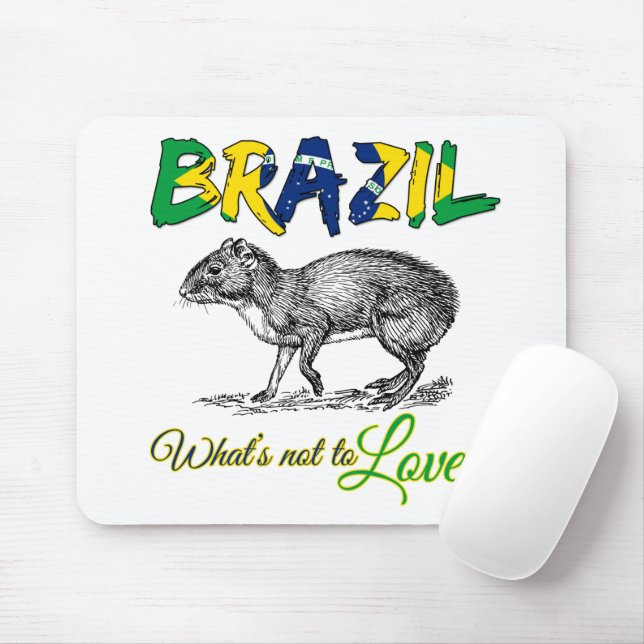 Tapis De Souris Brésil - Ce qui ne va pas aimer Brasil Citation (Avec souris)