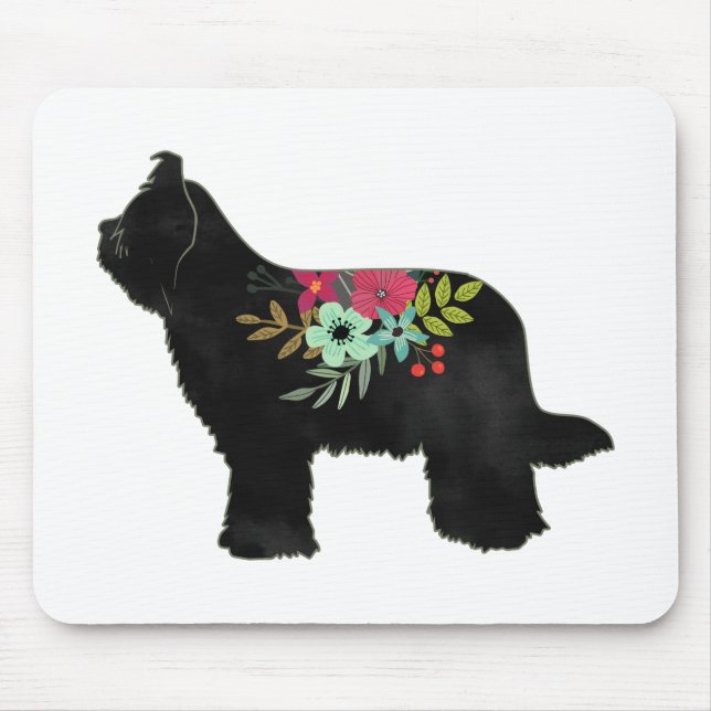 Tapis De Souris Briard Dog Breed Boho (Devant)