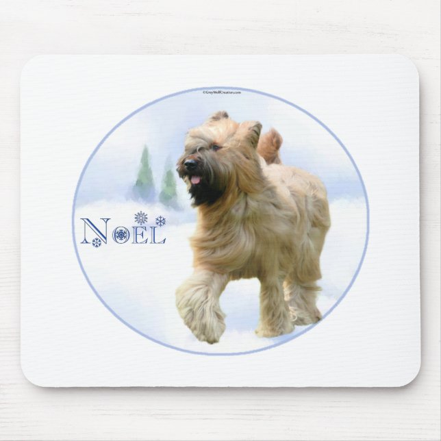 Tapis De Souris Briard Noel (Devant)