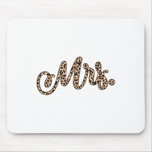Tapis De Souris Bride Groom Mme l'Empreinte de léopard Mariage Mat