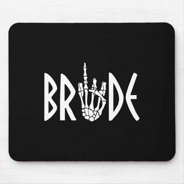 Tapis De Souris Bride Groom Skeleton Mariage gothique Fiançailles  (Devant)