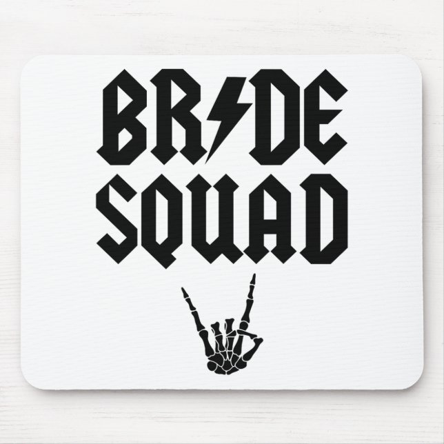 Tapis De Souris Bride Squad Rock N Rouleau Skeleton Halloween Ba (Devant)