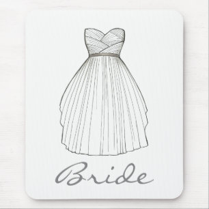 Tapis De Souris BRIDE White Mariage de la robe princesse de la mar