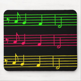 Tapis De Souris Bright Neon Notes - mousepad