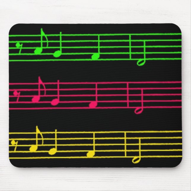 Tapis De Souris Bright Neon Notes - mousepad (Devant)