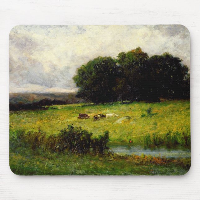 Tapis De Souris Bright Scene of Cattle near Stream - Edward Mitche (Devant)