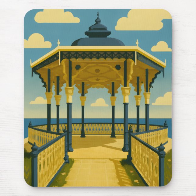 Tapis De Souris Brighton Bandstand - Art de l'architecture côtière (Devant)
