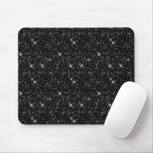Tapis De Souris Brillant Étincelle Amoureux de l'Univers Noir Astr