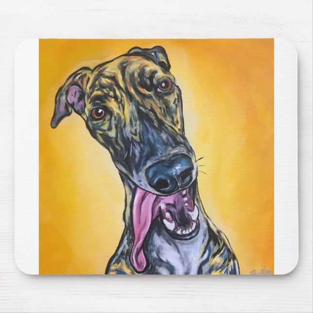 Tapis De Souris Brindle Greyhound (Devant)
