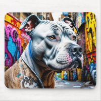 Brindle urbain Pitbull City Graffiti Street Art
