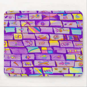 Tapis De Souris Briques violettes aiguës Mousepad