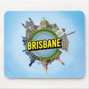 Tapis De Souris Brisbane minuscule petite planète monument archite