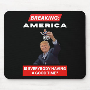 Tapis De Souris Briser l'Amérique anti-trump tarifs douaniers main