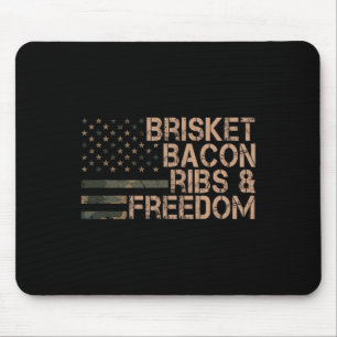 Tapis De Souris Brisket Con Ribs And Freedom Grill Bbq Viande Drôl