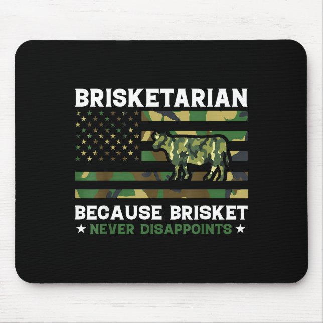 Tapis De Souris Brisketarien parce que la chemise brisket déçoit b (Devant)
