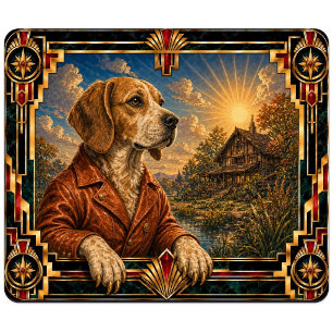 Tapis De Souris Brittany, Chien Art Déco
