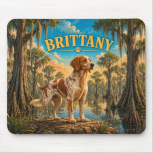 Tapis De Souris Brittany, marais de cyprès aquarelle vintage Art d