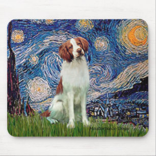Tapis De Souris Brittany Spaniel 3 - Nuit étoilée