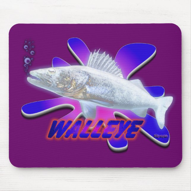 Tapis De Souris Brochets vairons blancs (Devant)